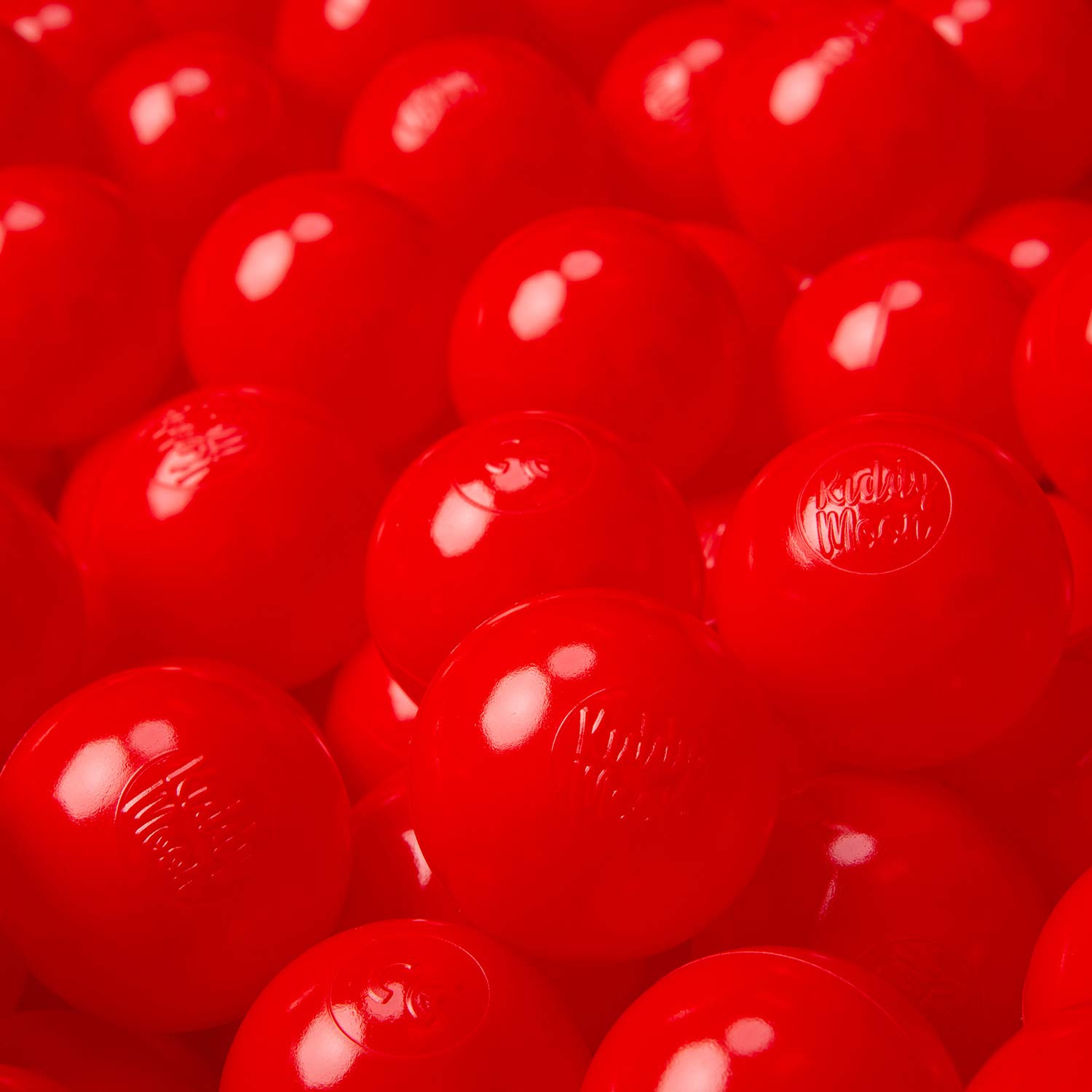 KiddyMoon Soft Plastic Play Balls For Children 1200 Balls/6Cm-2.36In Colourful Made In EU, Red — image 1