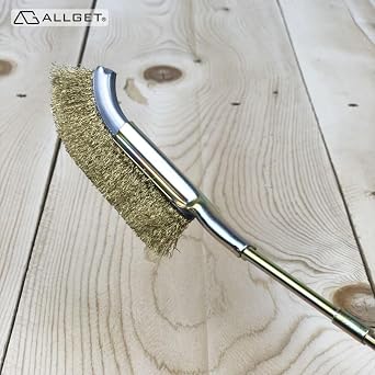 J-type Brass wire brush, 4pcs, high density bristles, strong scraping power, but less likely to scratch metal surfaces, suitable for rust removal, polishing, and detail cleaning on softer metal