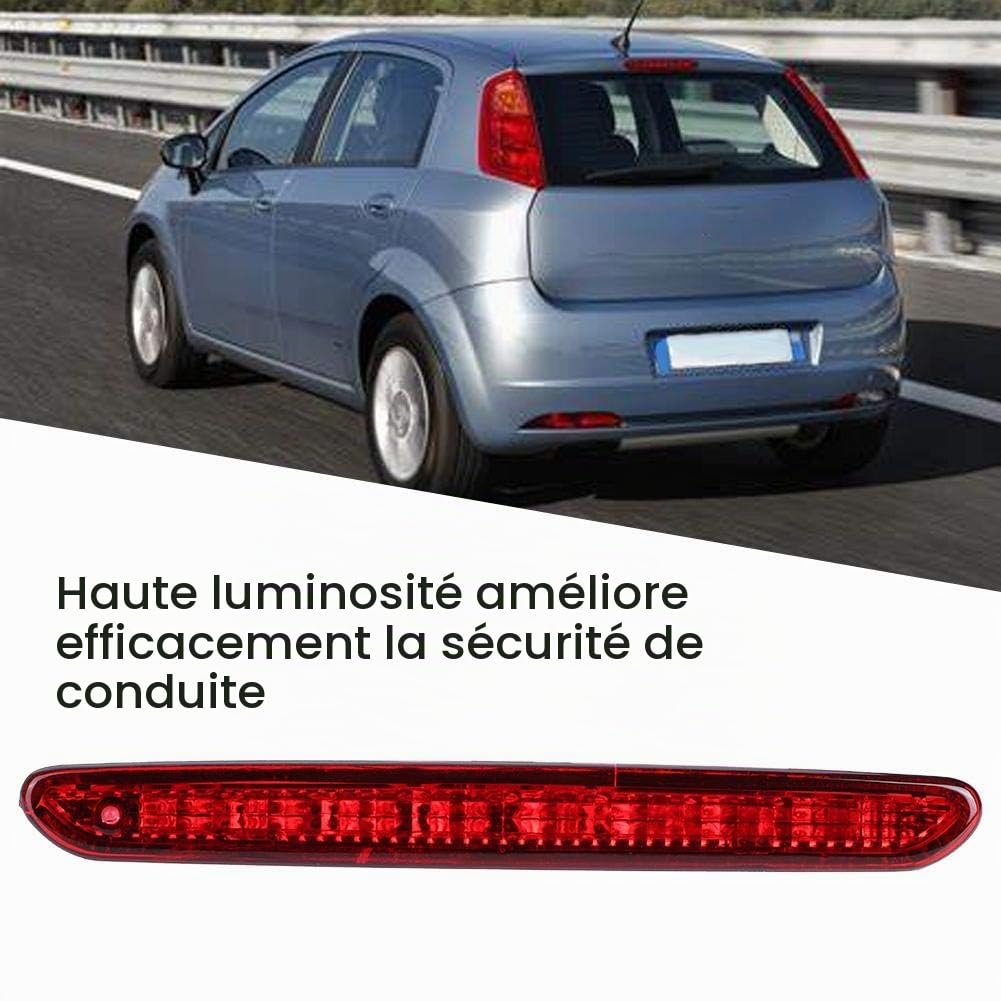 Tbest troisième feu grande punto,Troisième feu stop surélevé 51722247, compatible avec Punto Grande 2012-2019