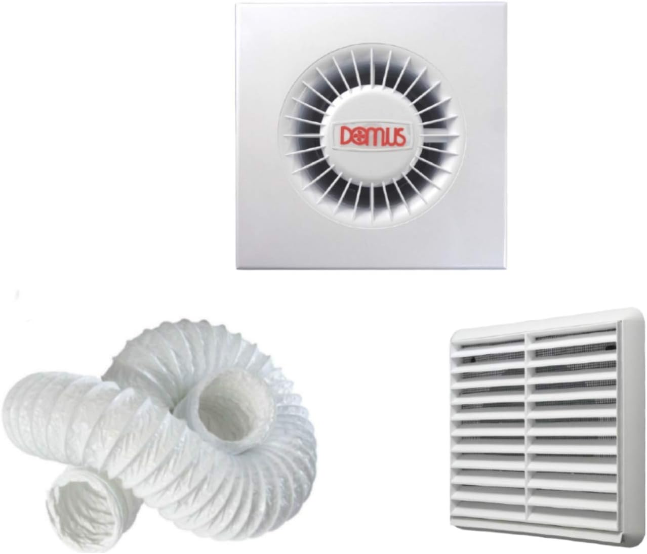 Domus Silavent SDF100TB Bathroom Extractor Fan with Timer with 3 metres