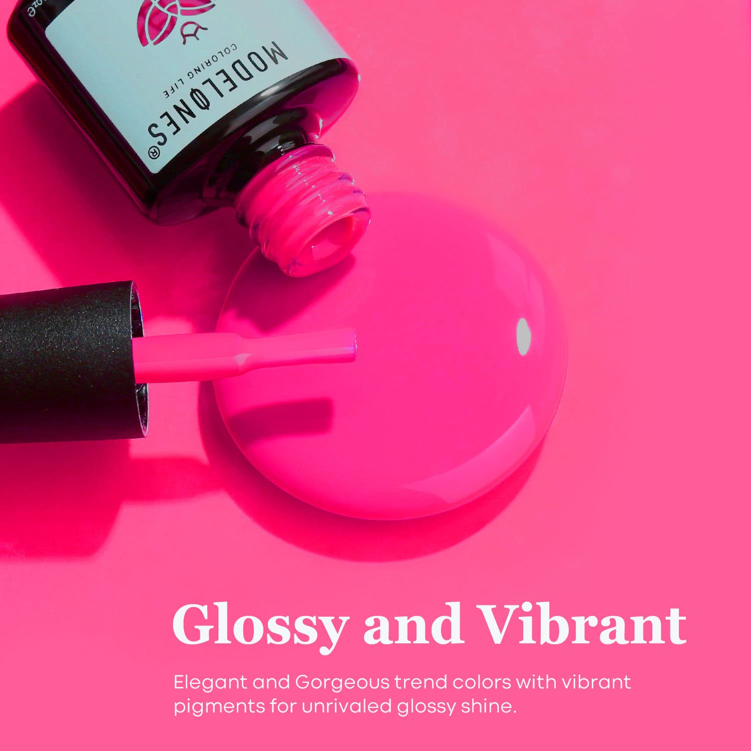 modelones Neon Gel Nail Polish Set, 6 Colors Neon Hot Pink Nail Gel Kit Soak Off Nail Art Gift