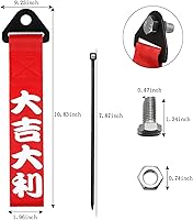 Vista 6 de Gancho de remolque trasero para parachoques Gancho de pivote Abrazaderas de pivote Receptor Gancho Liberación rápida Correa de remolque