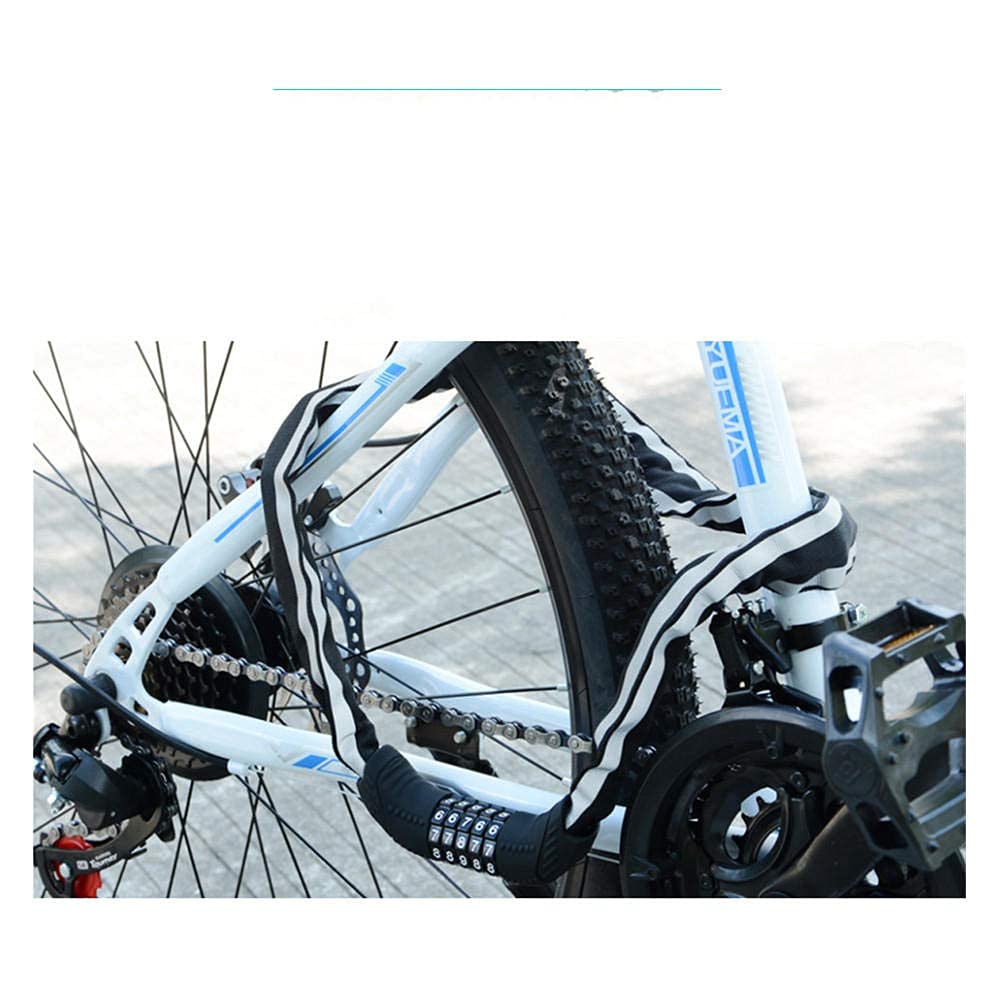 Fahrrad Bassword Schloss Passwort Kette Schloss/Stoff reflektierend Schloss Elektrisches Auto MTB Fahrradschloss Rot 1,2 m Sport & Freizeit