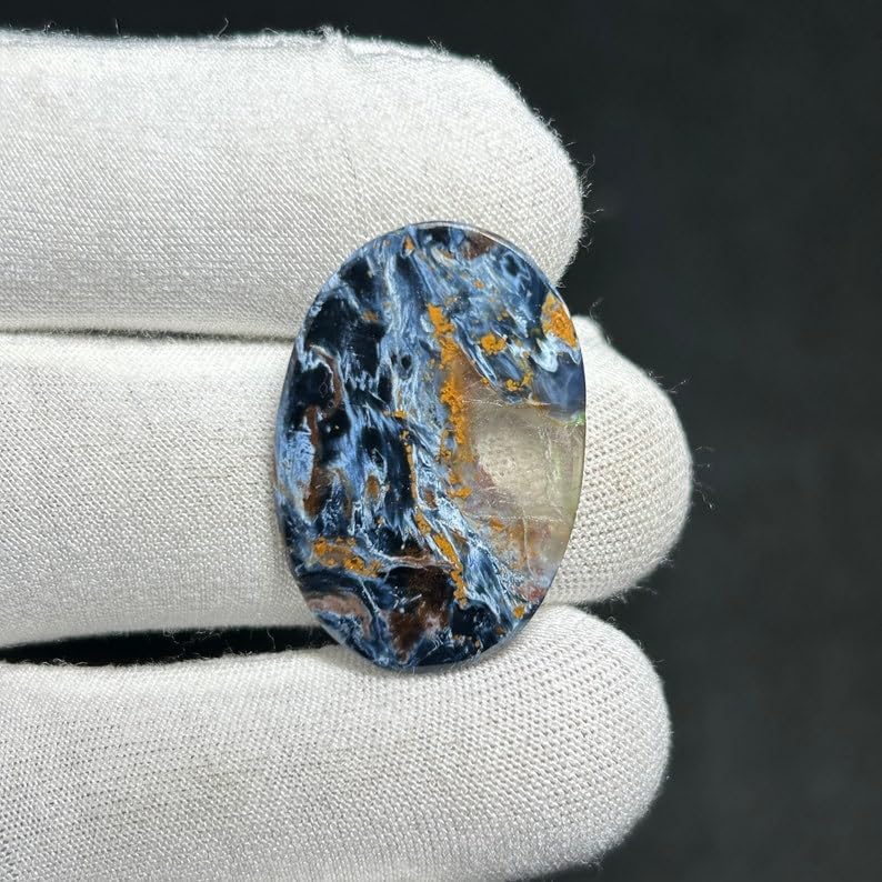 Piétersite naturelle cabochon 30x20mm pour création de bijoux DIY - 7