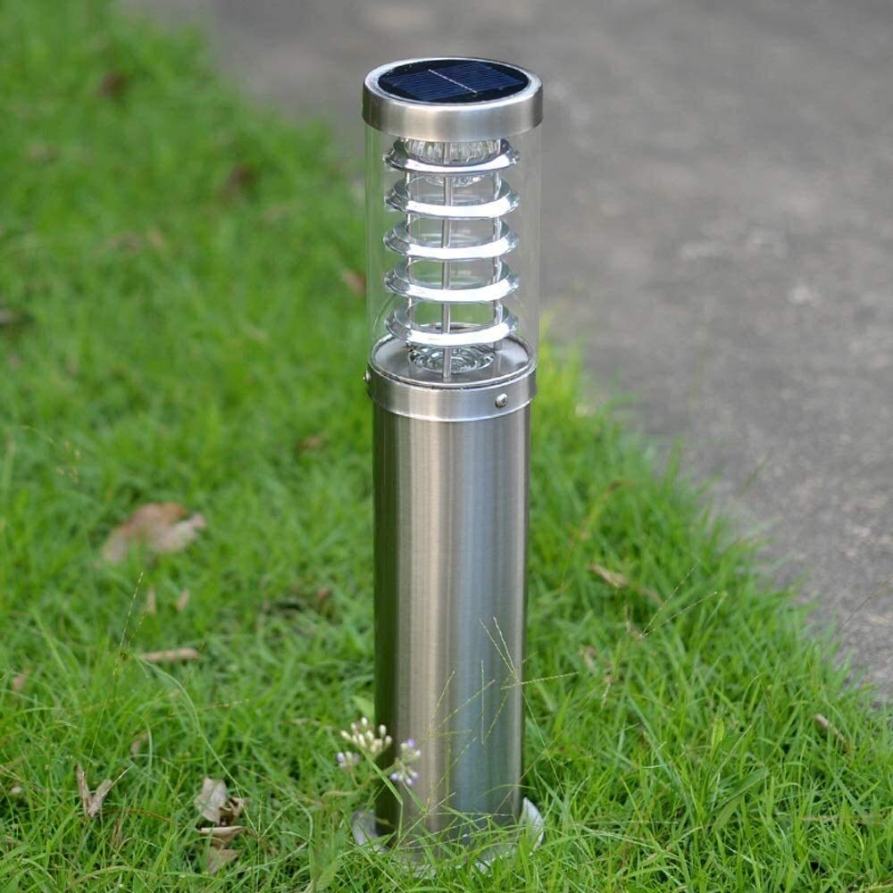 Driveway porch backyard pole lantern LED solar light column light outdoor light garden lamp waterproof lawn light rustproof stainless steel grass lamp home news