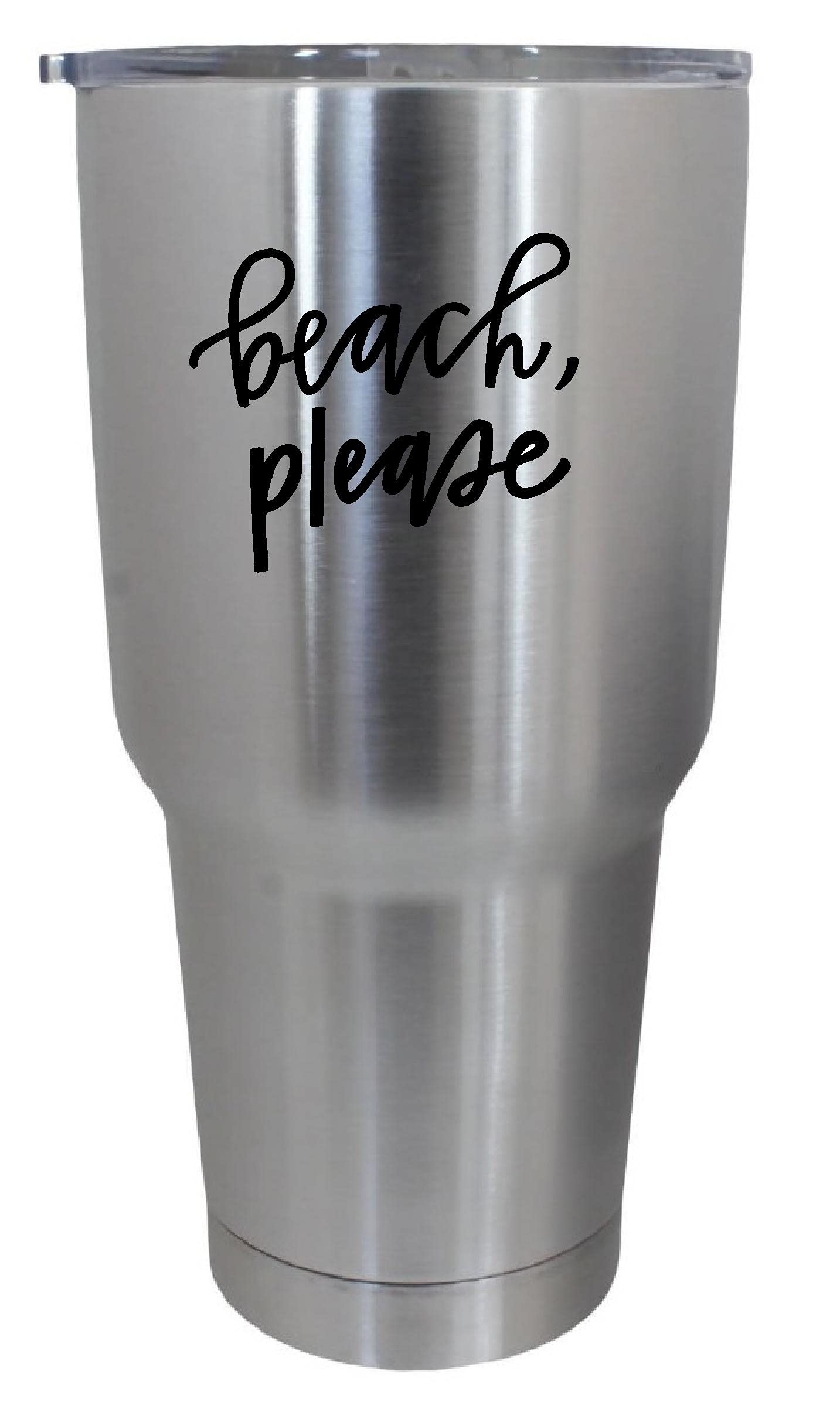 Epic Designs Cups drinkware tumbler STICKER - Beach please - Wedding bridal party sticker decal