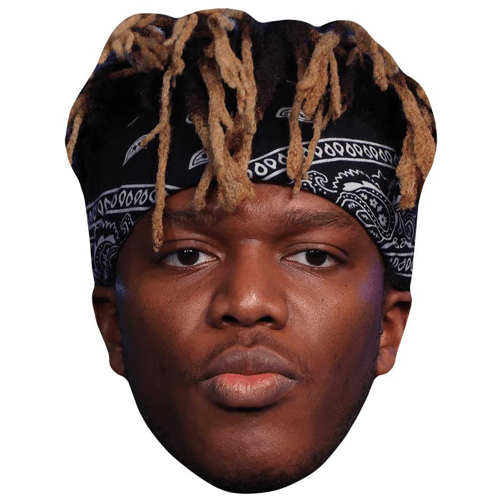 KSI (Bandana) Celebrity Mask, Flat Card Face, Fancy Dress Mask