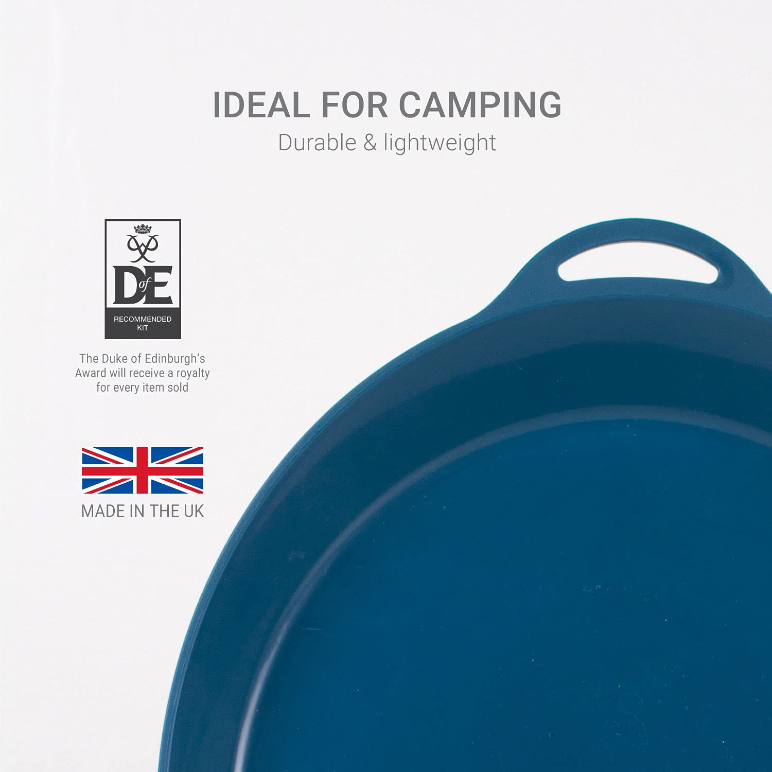 Lifeventure Unisex's Ellipse Camping, Travel & Outdoor Plate, Navy Blue, One Size