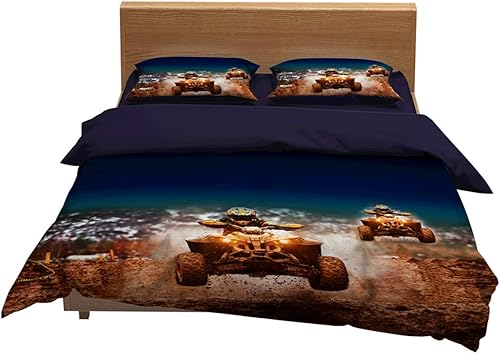 Miniatura 4 de AMTAN Juego de funda de edredón 3D, juego de cama de 3 piezas, 100% fibra superfina, gran regalo para niños, adolescentes, 1 funda de edredón y 2