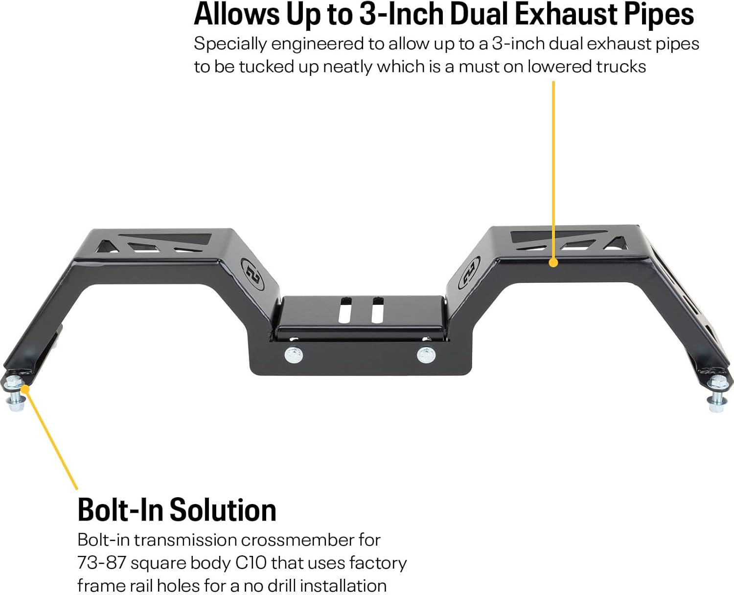 Similar)))TorqLink™ 1973-87 Chevy C10 Square Body Transmission Crossmember, Adjustable Bolt-in Mount for GM Auto & Manual Transmissions, No-Drill Installation, Includes Mounting Hardware
