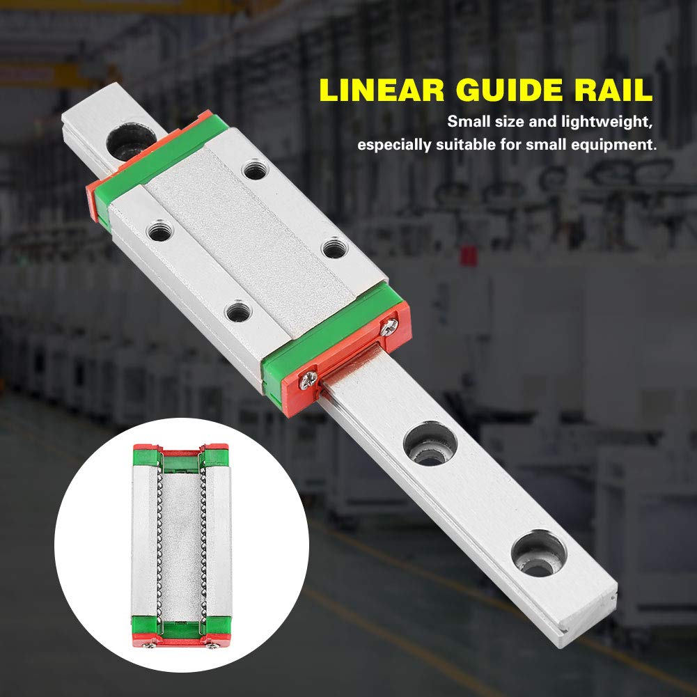 Zunate MGN9H Guía lineal en miniatura 100mm Carril guía 9mm + bloque deslizante