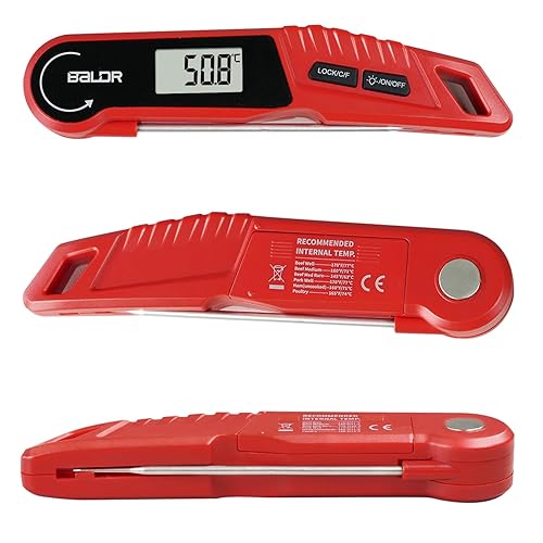 Miniatura 7 de BALDR Termómetro digital de carne, termómetro de comida de lectura instantánea rápida para cocina, barbacoa, parrilla, hornear, freír aceite y