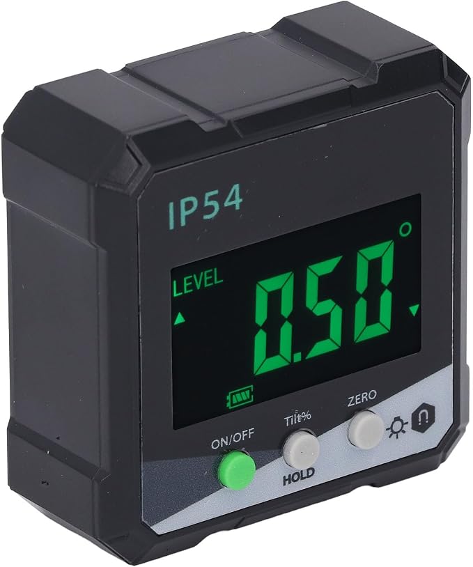 Inclinómetro digital con base magnética y pantalla LCD miniatura 5