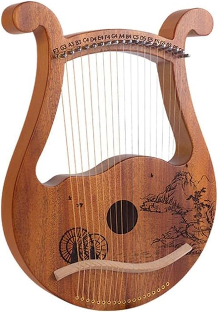 Amazon.co.jp: WowZza 木製竪琴ハープ 竪琴ハープ 19 弦竪琴ハープ 19