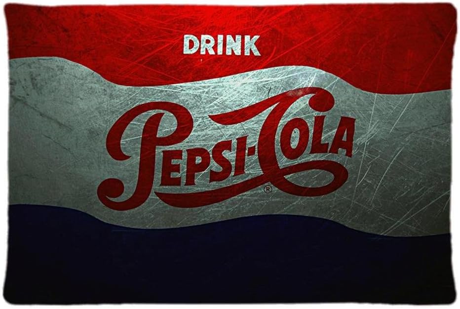 Tancat PEPSI COLA Custom Pillow Cover Fashion Bedroom Decorative Modern Throw Pillow Cases (20x30 inch)