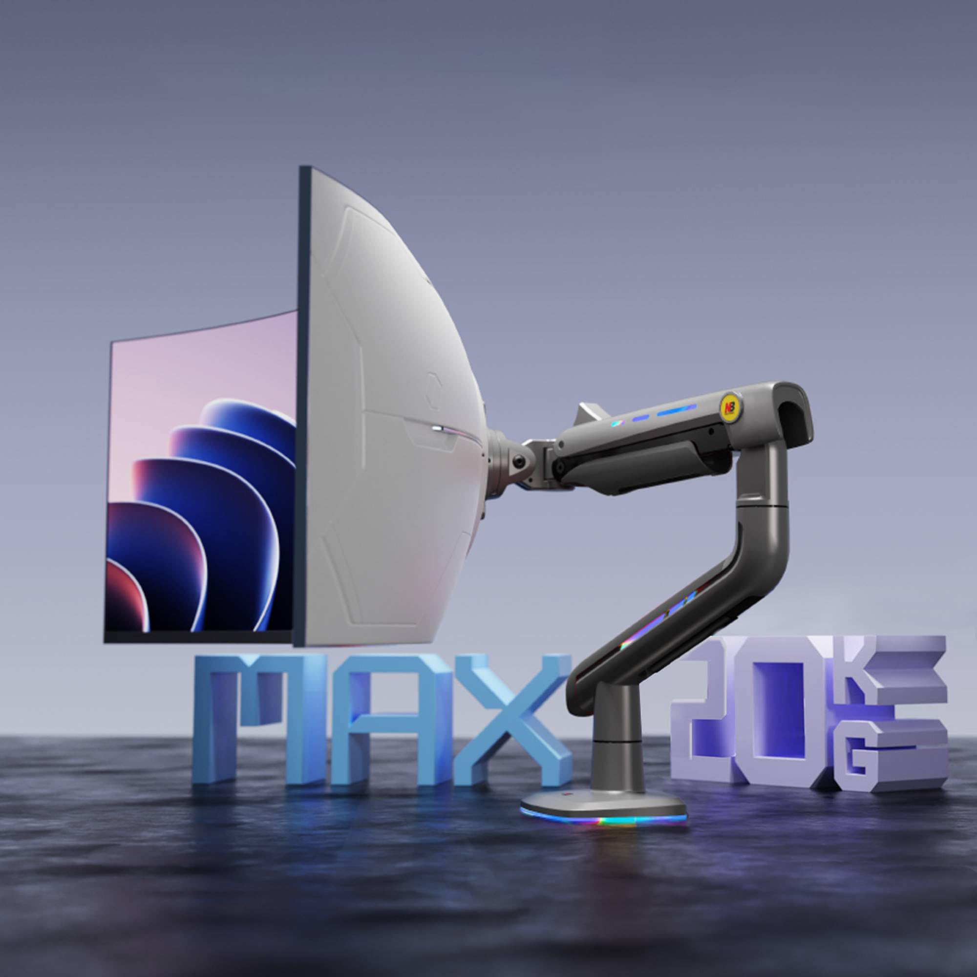 Amazon.co.jp: NB ERGONOMIC 【RGBライト付き】大型モニターアーム 大 Amazon.co.jp: NB ERGONOMIC 【RGBライト付き】大型モニターアーム 大