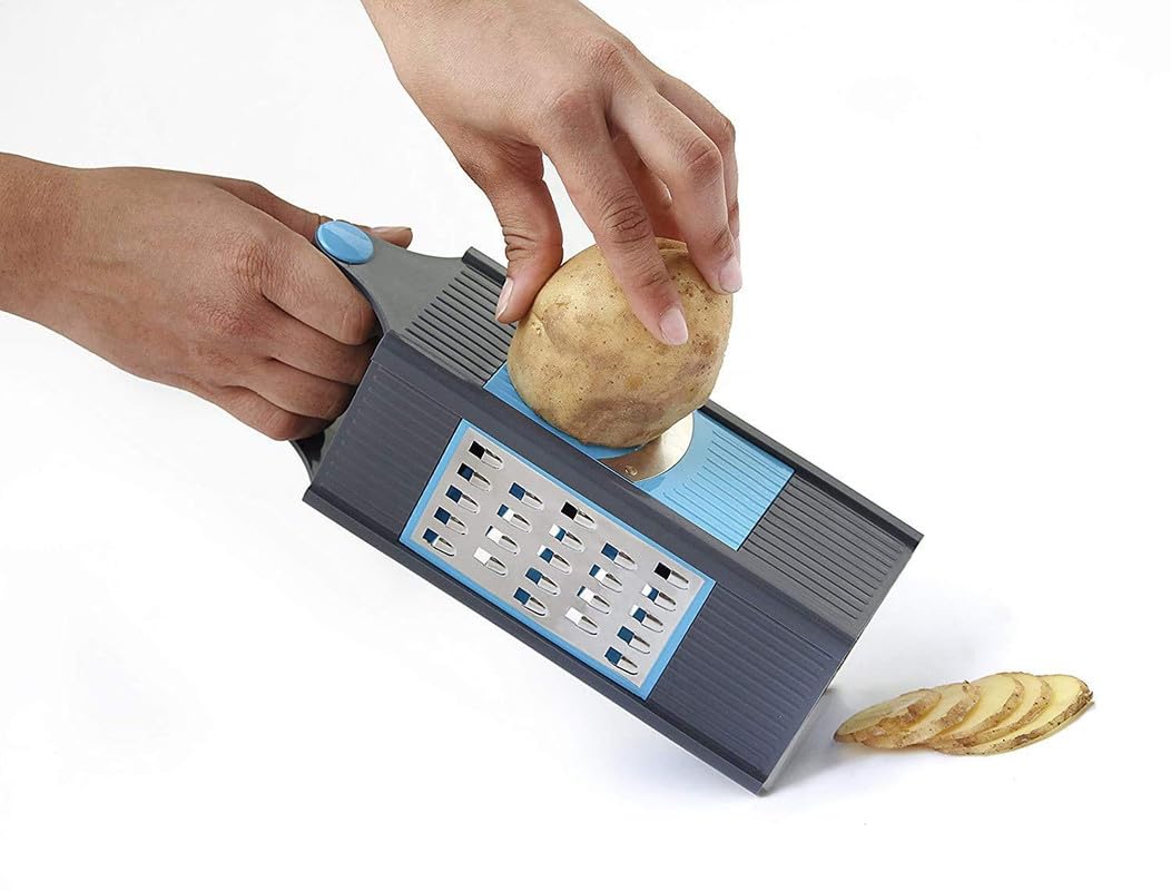 Gopin Enterprise 4 in 1 Slicer with Peeler Vegetables Slicer Potato Chips Making Machine Cheese Vegetable Fruit Grater Slicer (Multi)