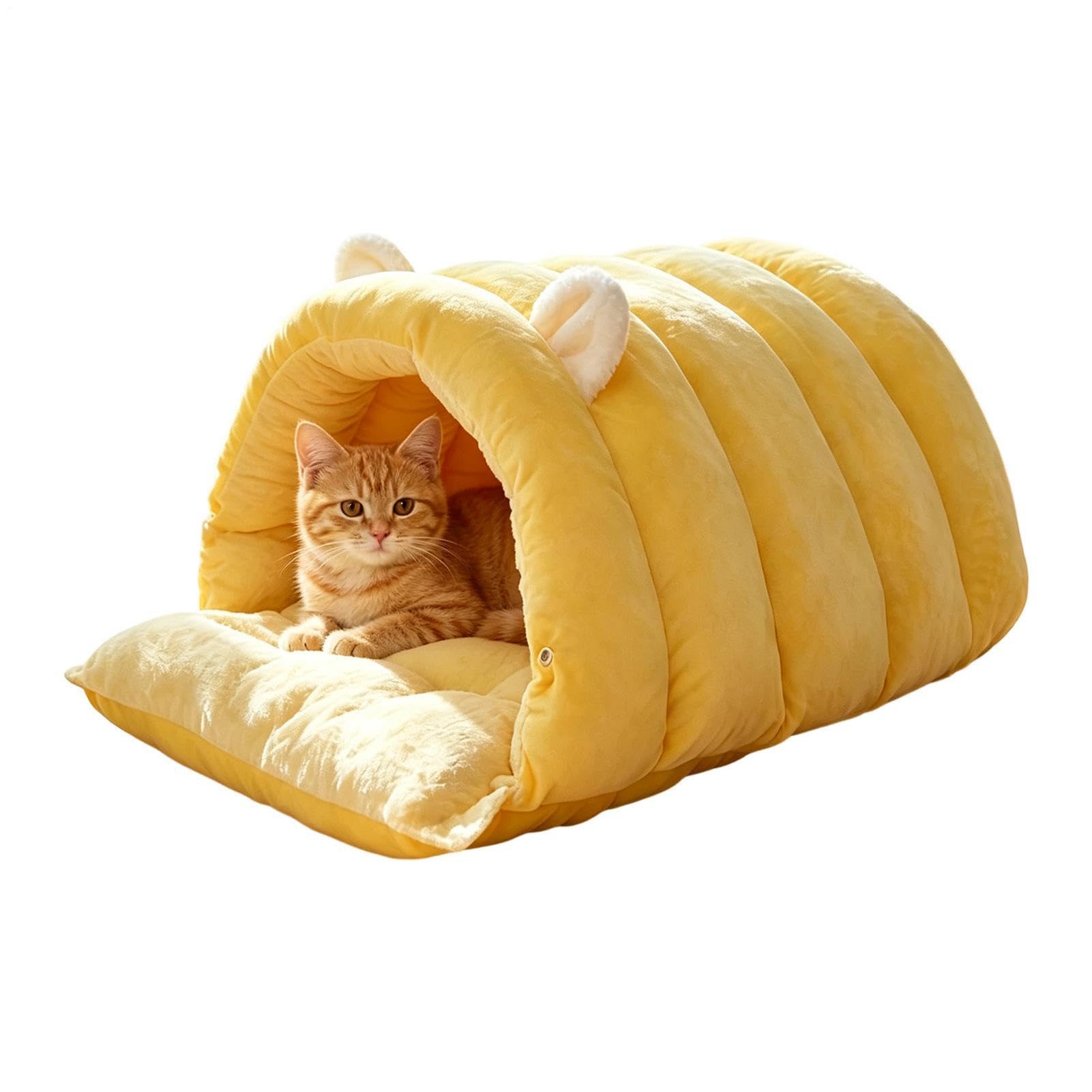 Casa cúpula lavable para perros pequeños y gatitos con estructura desmontable de cremallera