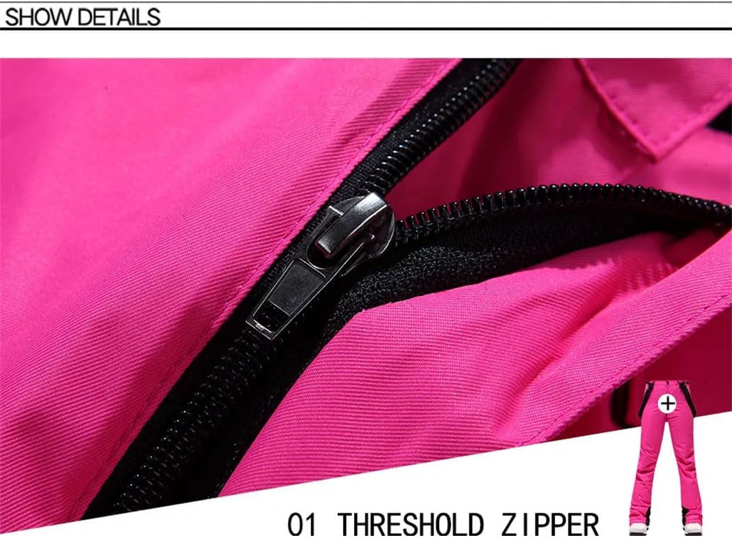 -30℃ Women Ski Pants Outdoor Sports Suspenders Trousers Windproof Warm Winter Snow Snowboard Trousers