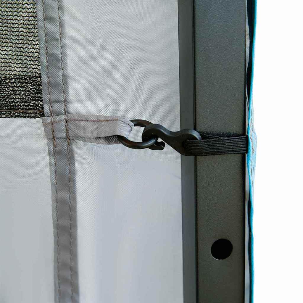 Organizer per tenda da appendere, grigio e blu, 320 x 182 cm, Oxford, accessorio per tenda leggero con scomparti e borsa per il trasporto, per campeggio, escursionismo, uso all'aperto e