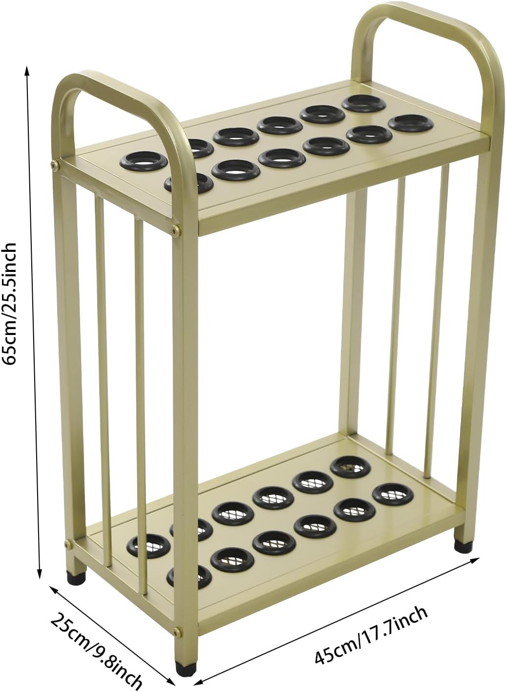 Pool Stick Holder, Pool Table Accessories Stand, Billiards Cue Racks, Floor Stand Pool Cue Rack, Pool Cue Rack Floor Stand, Pool Stick Holder, Pool Cue Holder, for Billiard Game Room (Gold 12-Hole)