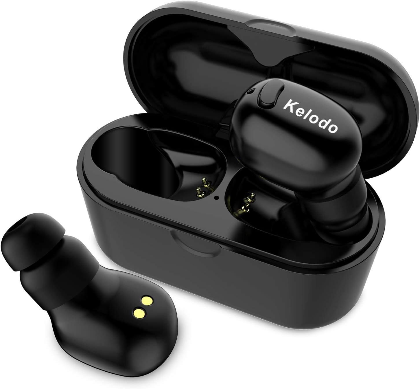Upgraded Bluetooth 5.0 Wireless Earbuds, Kelodo S570RWS True Wireless Headphones, Portable 12Hrs Charging Case, Stereo Earbuds Built-in Mic, Sweatproof in-Ear Sports Earphones for Cell Phone/iPhone