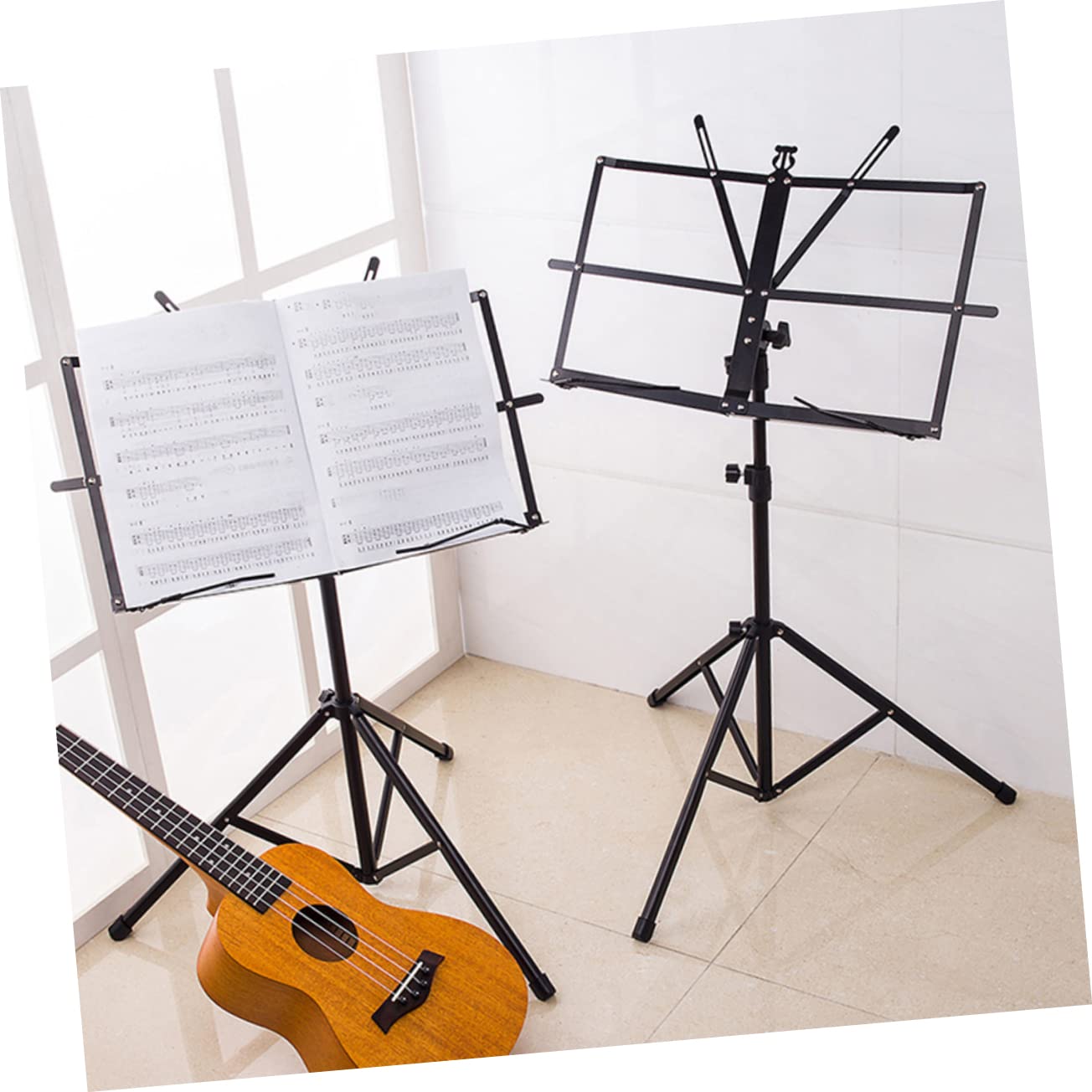 Supporto Per Spartiti Musicali e Portatile Struttura Telescopica Per Chitarra Violino e Pianoforte Per Musicisti Movimento