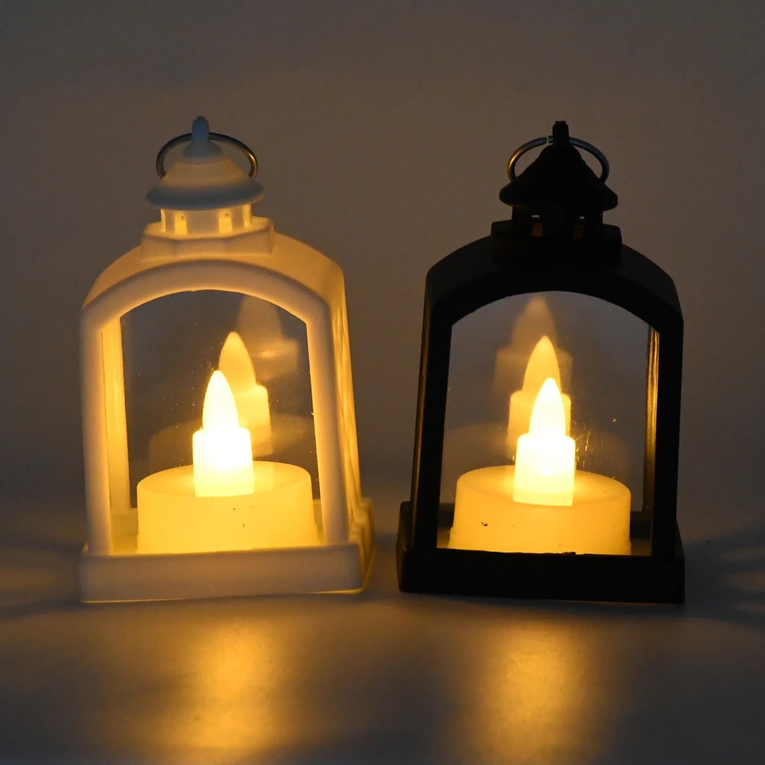 Decorative Laltain, Battery Powered, for Home Decore, Table Decoration Warm White Light for Festival Decor (2 Peice)