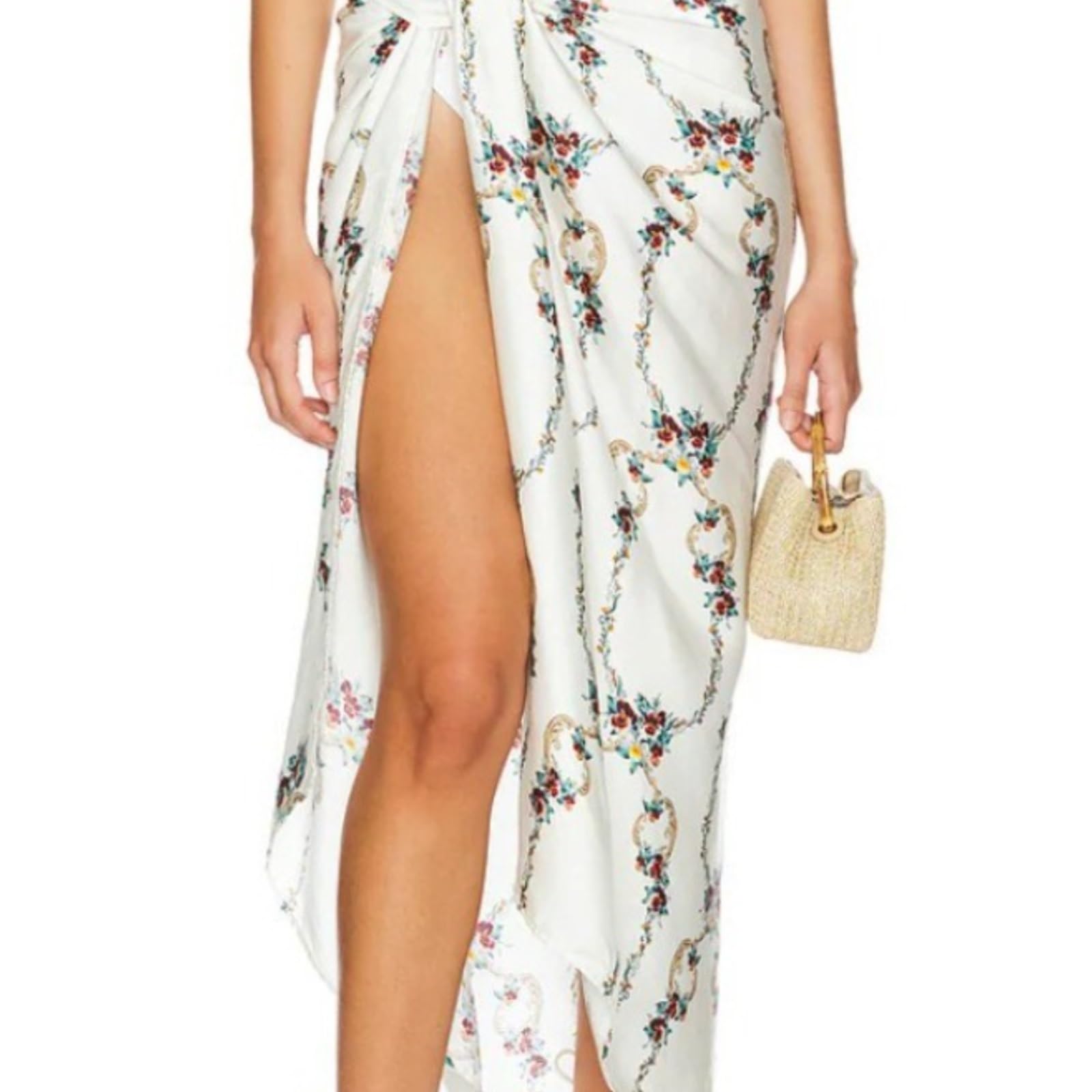 Strandsarongs for Damen | Chiffon-Blumen-bedruckter Baderock-Bikini-Badeanzug for den Sommerurlaub