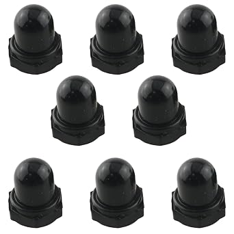 ZCZQC 8PCS Silicone Miniature Overcurrent 88 98 Series Dust Cap Circuit Breaker Waterproof Dirt Resistant Dust Cover Flat Cap ID M11 Black