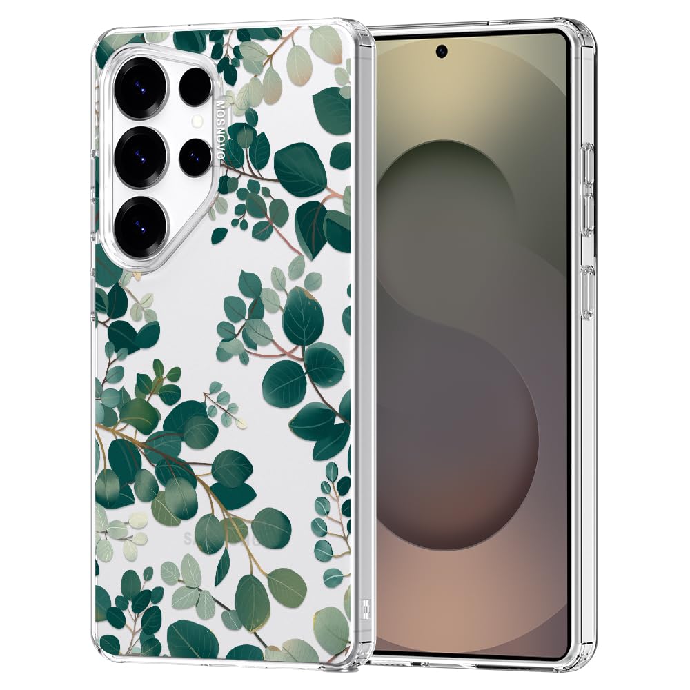 MOSNOVO Case for Samsung Galaxy S25 Ultra, [Buffertech 6.6ft Military-Grade Drop Protection] [Anti Peel Off Tech] Clear TPU Bumper Phone Case Cover