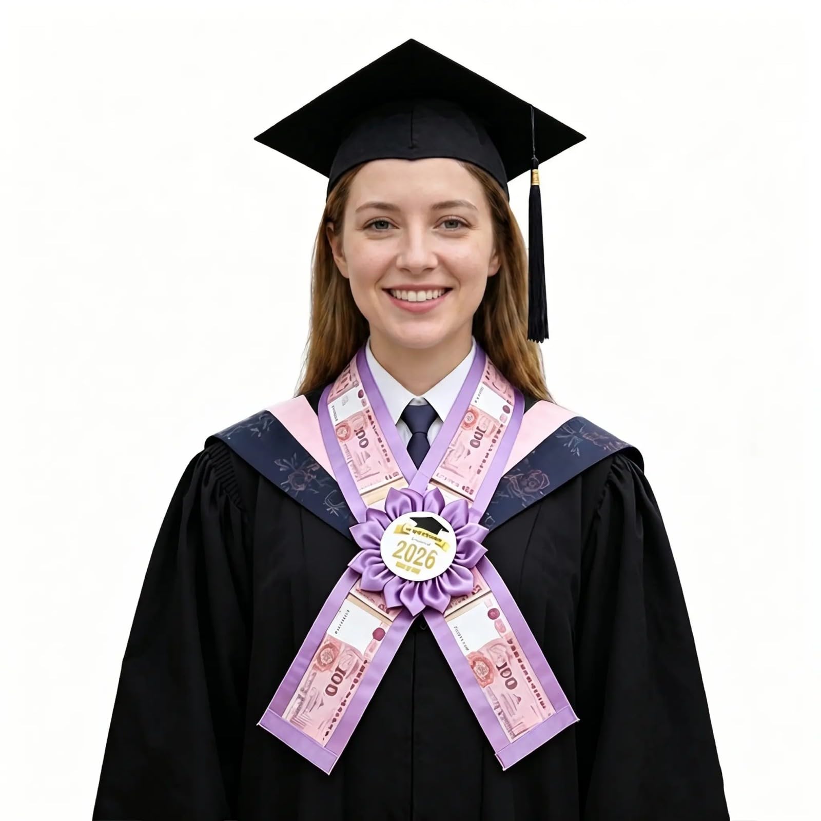 Meiliyizu Money Holder Adjustable Ribbon Wreath for Ceremony Decorations and Money Owner Belt