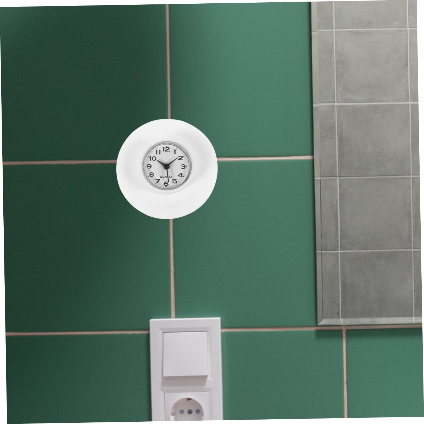 OSOLADY Bathroom Clock Cup Shower Timer for Kitchen Bathroom Decor Stylish Wall Clock for Living Room Office and More for Homeowners