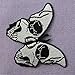 The Skull Butterfly Embroidered Badge Iron On Sew On Patch
