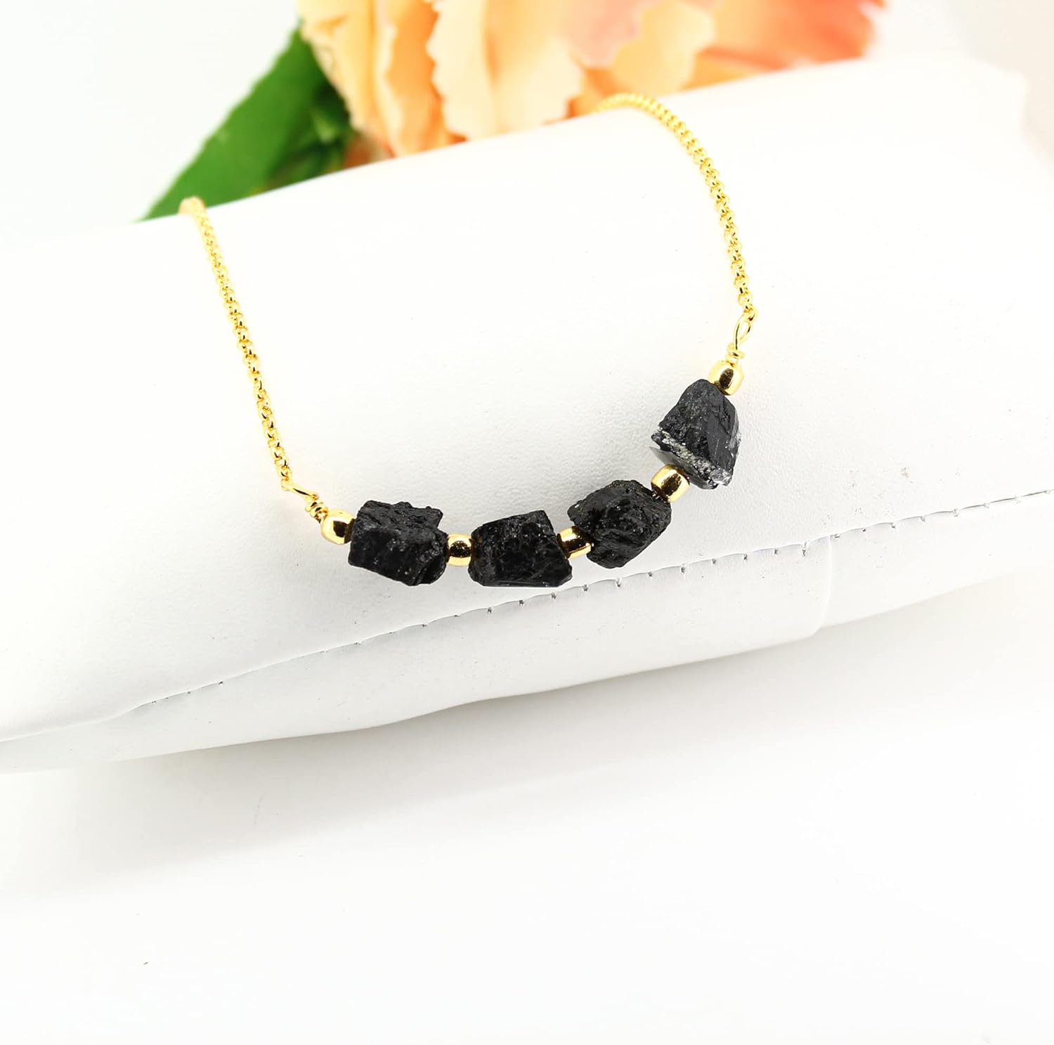 Gempires Natural Raw Bar Crystals Pendant Necklace Handmade Jewelry 22 inch Adjustable Chain