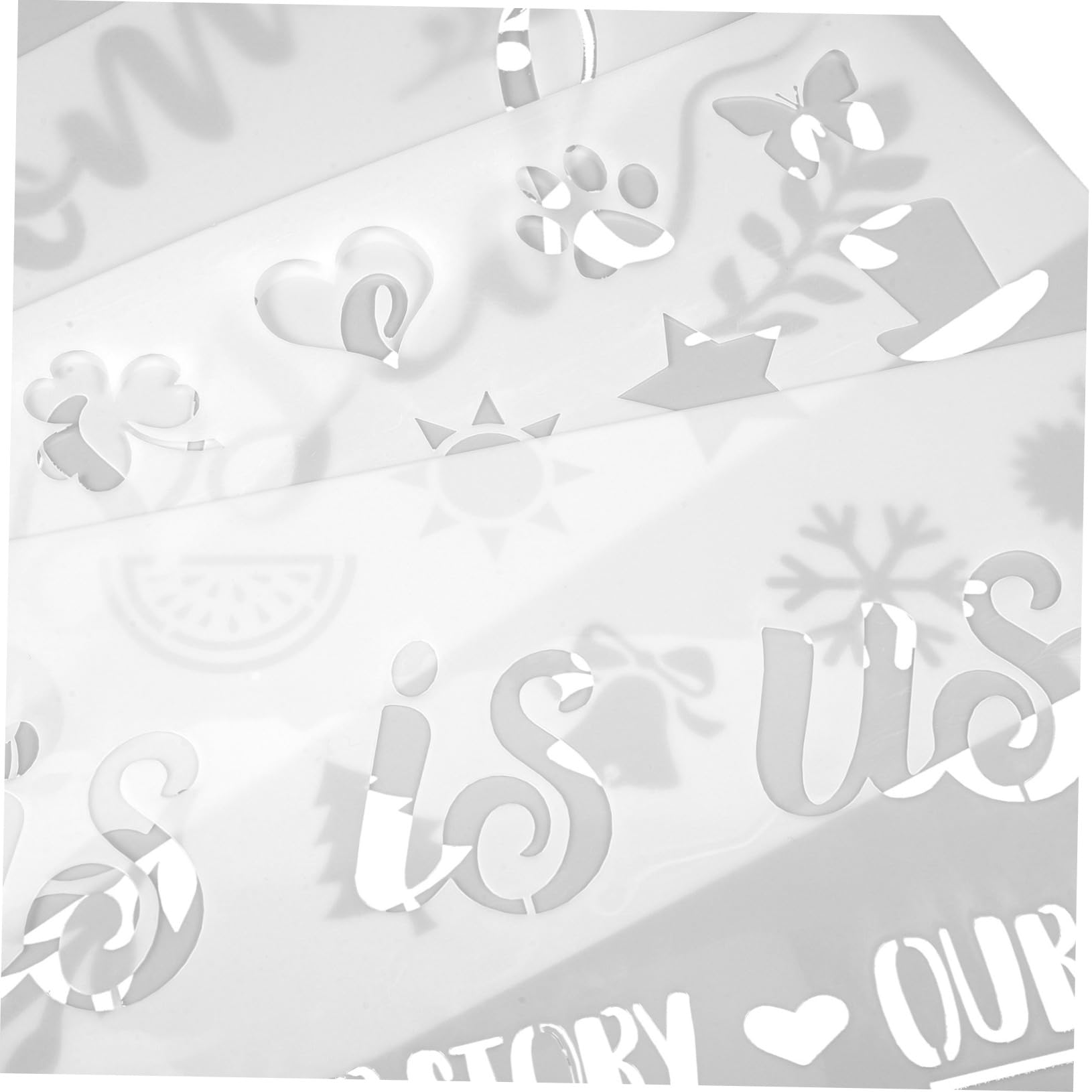 SHINEOFI 5 Series Cómodas Plantillas De Bienvenida Plantillas Decorativas De Bienvenida Artesanía Para Plantillas De Manualidades Plantillas Pintadas Dibujo La Mascota 26 Hojas*5