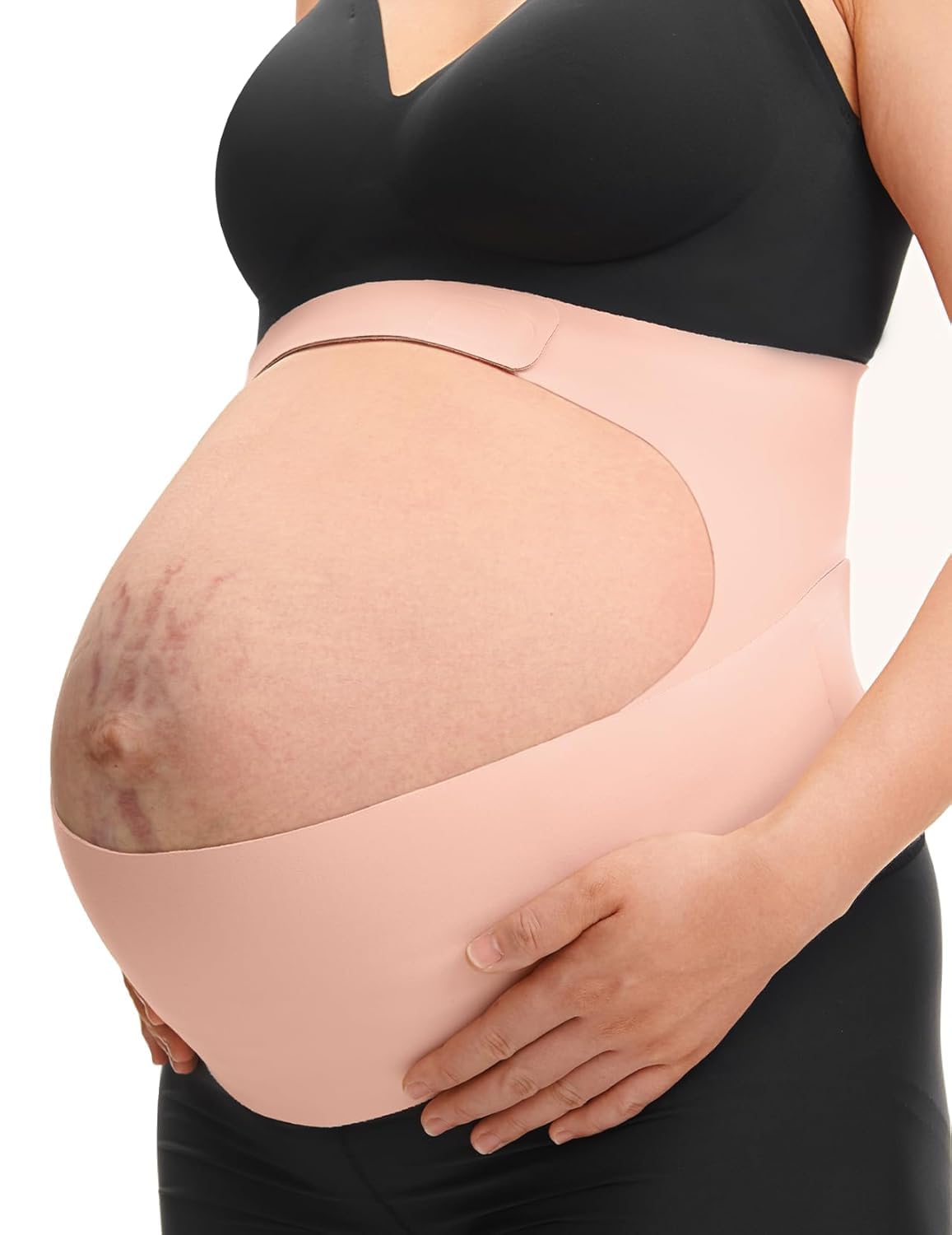 Momcozy Bauchgurt Schwangerschaft, CozySupport Ergonest Bauchband Schwangerschaft, unsichtbarer & atmungsaktiv Schwangerschaftsgürtel für Rücken, Bauch und Taille