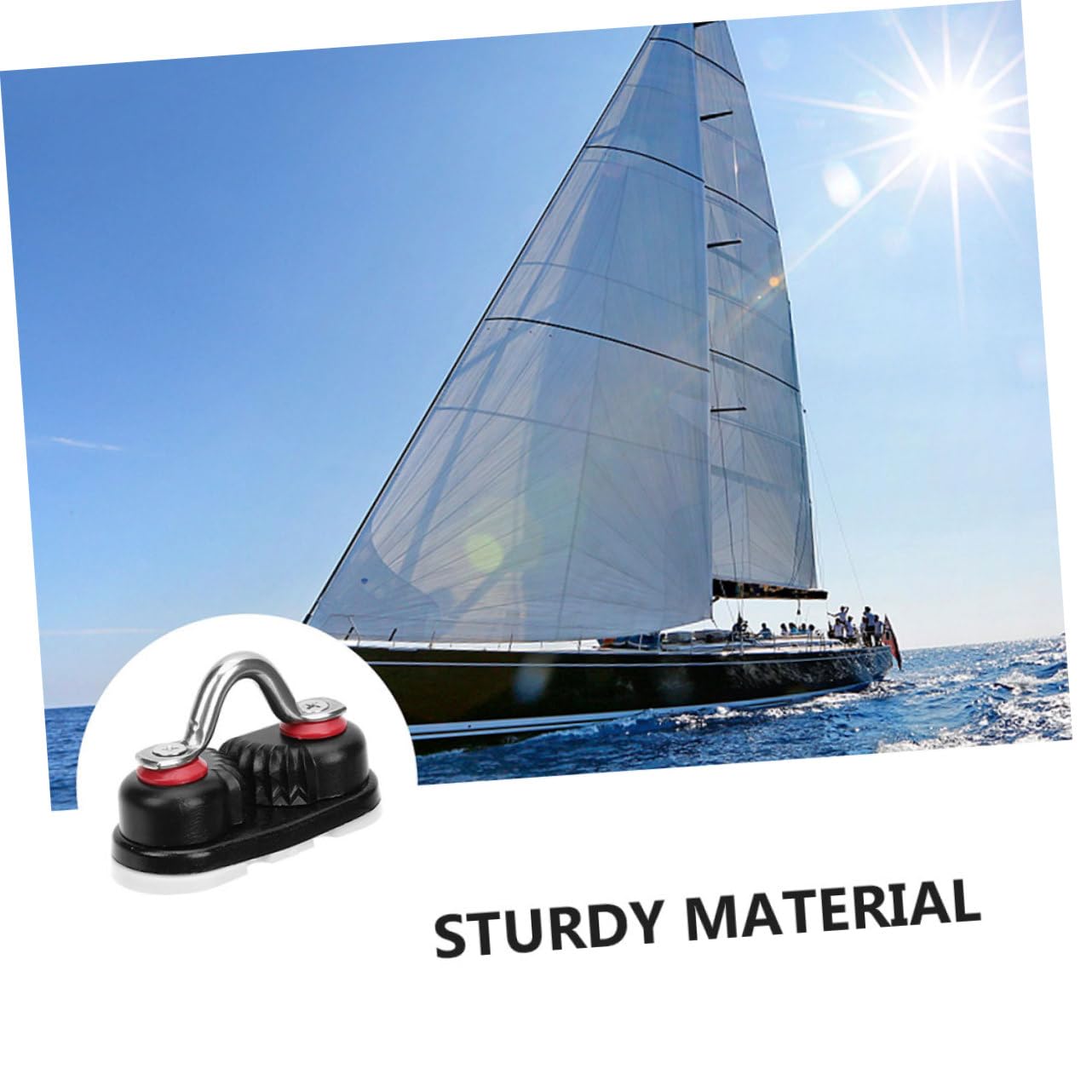 HANABASS Strozzascotte per Barche a Vela e Kayak in Lega di Alluminio 86x38 Mm Anello Guida, Set da 2 Pezzi per Accessori Nautici, Ingresso Rapido, Adatto a Yacht e Ambienti Marini