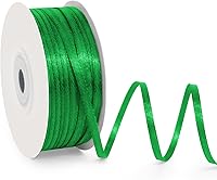 Vista 27 de Cinta de satén de poliéster de una sola cara de 5/8 pulgadas de ancho x 100 yardas, cinta de satén para manualidades, regalo, lazos para el cabello