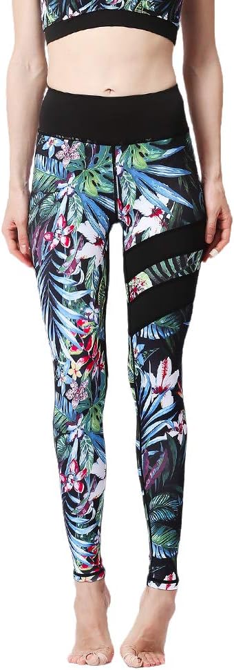 Sport Leggings for Women Yoga Printed Gym Pants Tummy Control Outfits Workout Fitness