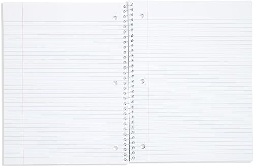 Miniatura 8 de Blue Summit - Cuaderno de espiral pastel con rayas universitarias, cuadernos escolares de una materia, cuadernos perforados a granel, libro escolar