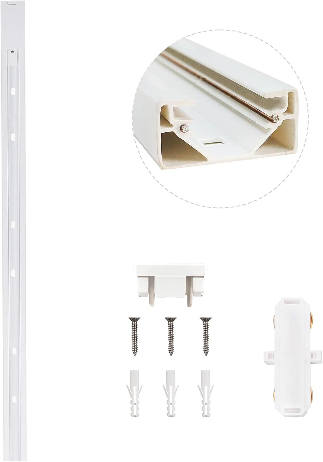 Yuemegou 1 Track Lighting ConnectorsLType Single Circuit 2Wire