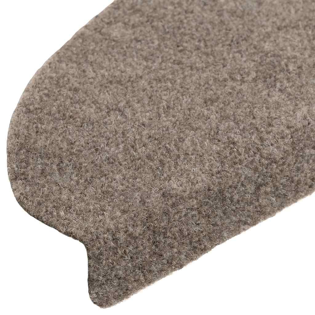 Lot de 20 tapis d'escalier autocollants - 65 x 21 x 4 cm - Beige - Semi-circulaires - Antidérapant - Avec protection contre les marches et le bruit - Pour escalier en bois, escalier en pierre