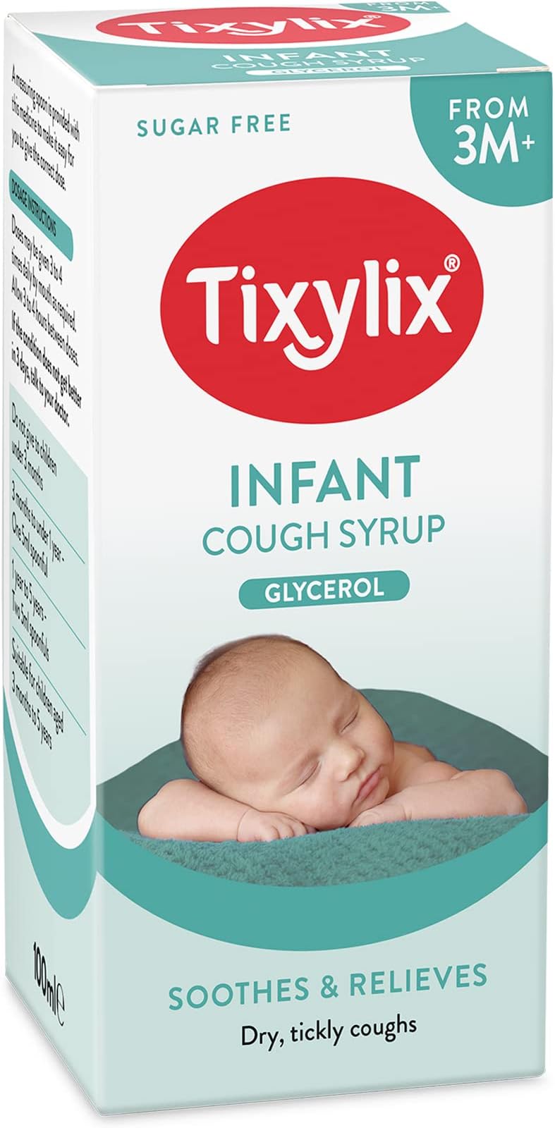 Baby's Honey and Lemon Dry and Tickly Cough Syrup 100ml, Sugar and colour free, Suitable for vegetarians, Suitable from 3 months to 5 years
