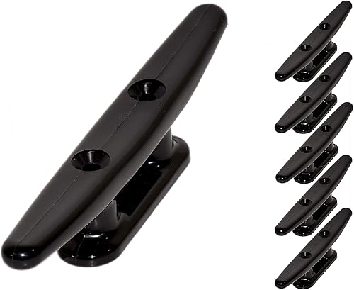 Miniatura 7 de Tacos de nailon negro de 4 pulgadas de 4 pulgadas – (2, 5, 10 unidades) – Tacos de cuerda, kayak, PWC, corbatas de barco, tacos de muelle de barco