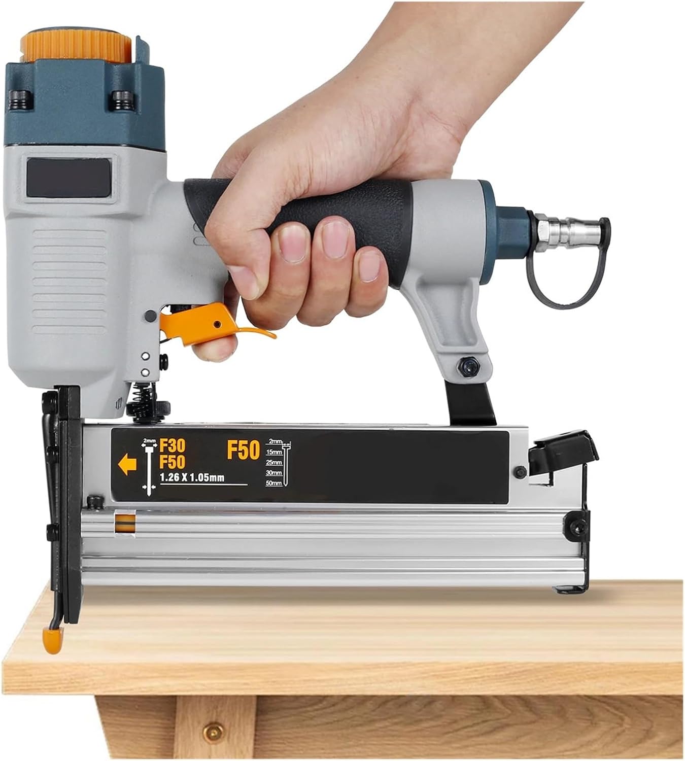 Professional Pneumatic Upholstery Stapler Pneumatic Nail Gun F50/T50/K440 3 in 1 Small Fixed 16Ga/18Ga Suitable for Furniture Wood Board