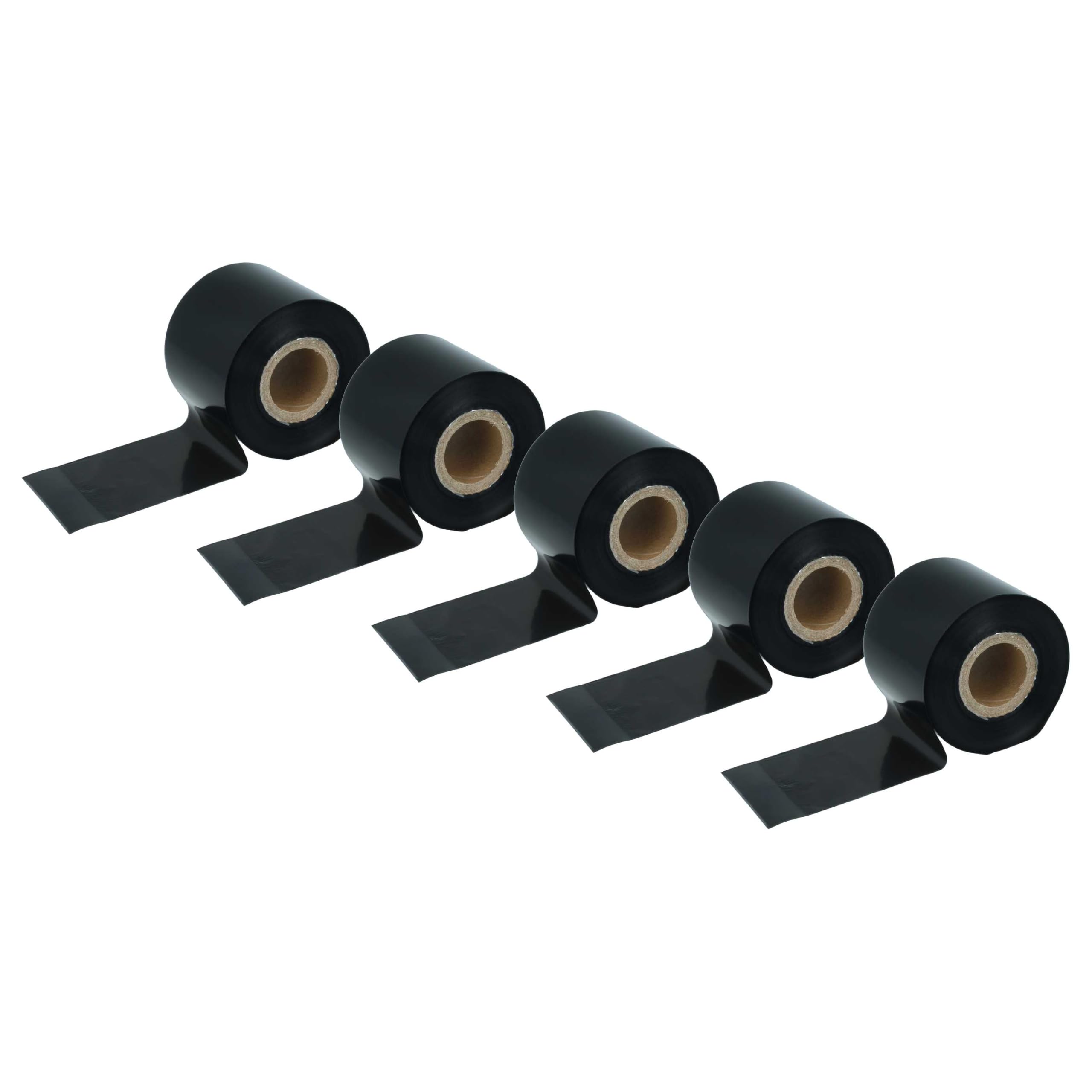 vhbw 5x nastro trasferimento termico compatibile con TSC TTP-247, TTP-246M Plus, TTP-268M etichettatrice, indelebile, 50mmx300m, cera di qualità plus