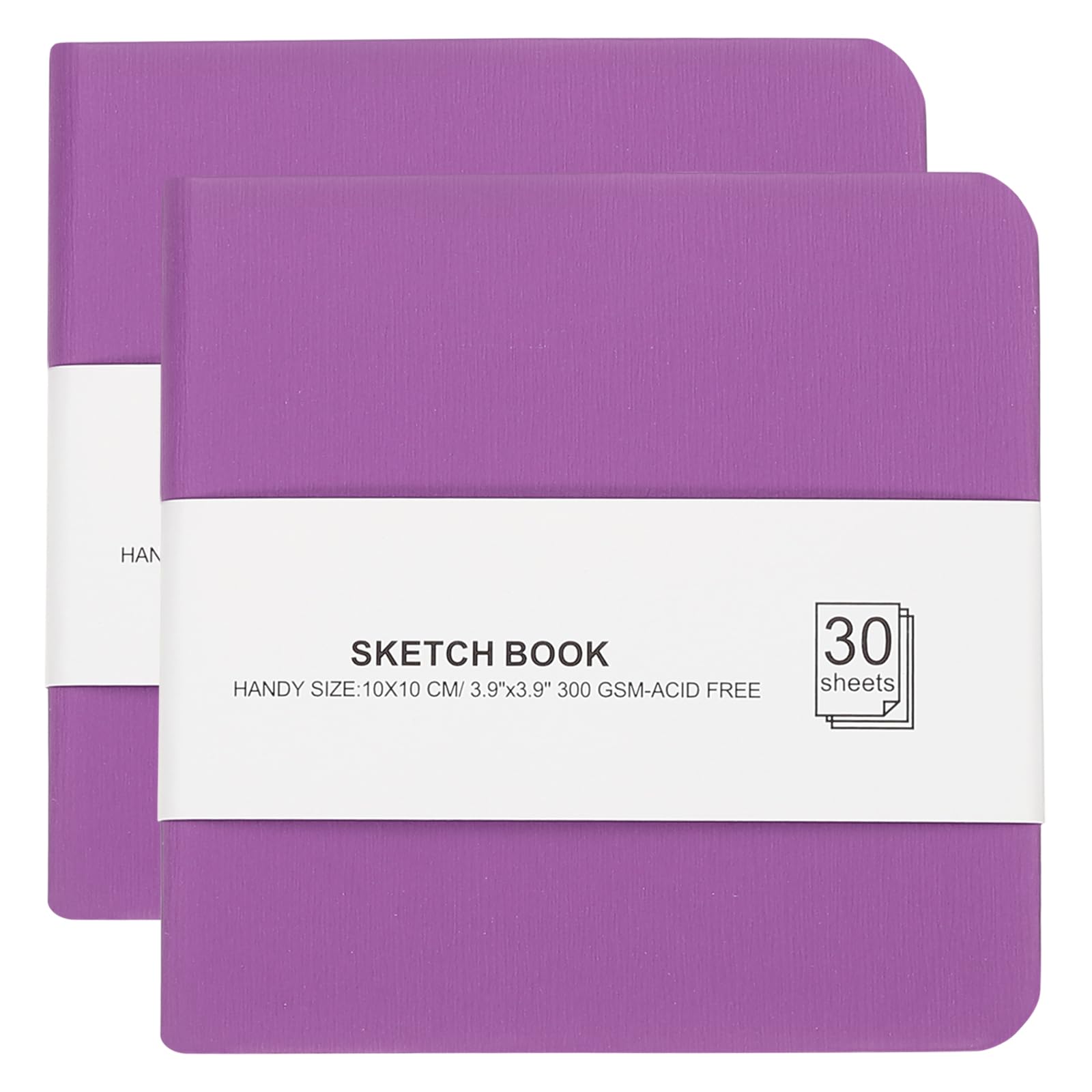 Carnet aquarelle 10x10 cm PATIKIL bloc papier dessin 300g pour peinture