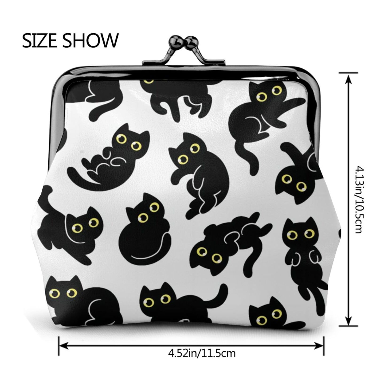 Amazon.co.jp: がま口財布 萌え 漫画 黒猫 猫柄 ネコ 小銭入れ 親子がま口財布 財布 ミニ財布 コインケース がまぐち がま口ポーチ  おしゃれ カード収納 化粧ポーチ 小物入れ お札入れ Puレザー 大容量 プレゼント : ファッション