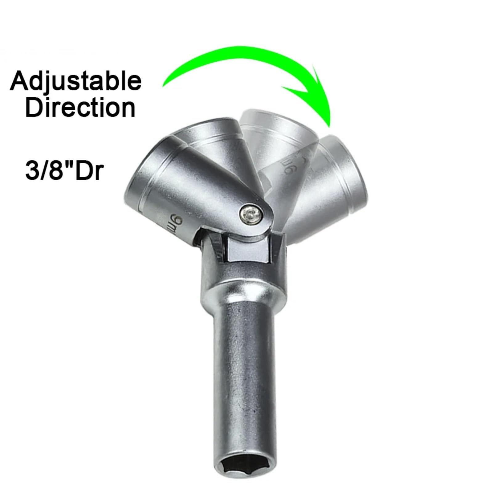Juego de 6 Llaves de Vaso para bujías incandescentes de 3/8" Junta Universal de 8-16 mm Herramienta de extracción de bujías incandescentes de 6 Puntas para extracción reemplazo bujías incandescentes